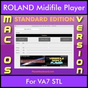 VERSATILE MIDIFILE PLAYER By PK STANDARD EDITION V 1  - FOR MAC - COMPUTER for ROLAND VA7 STL in MID format