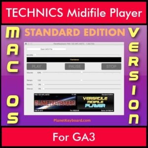 VERSATILE MIDIFILE PLAYER By PK STANDARD EDITION V 1  - FOR MAC - COMPUTER for TECHNICS GA3 in MID format