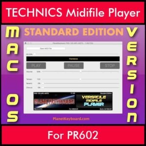 VERSATILE MIDIFILE PLAYER By PK STANDARD EDITION V 1  - FOR MAC - COMPUTER for TECHNICS PR602 in MID format