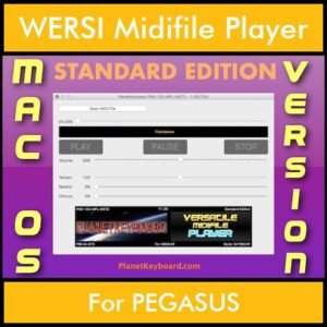 VERSATILE MIDIFILE PLAYER By PK STANDARD EDITION V 1  - FOR MAC - COMPUTER for WERSI PEGASUS in MID format