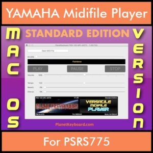 VERSATILE MIDIFILE PLAYER By PK STANDARD EDITION V 1  - FOR MAC - COMPUTER for YAMAHA PSRS775 in MID format