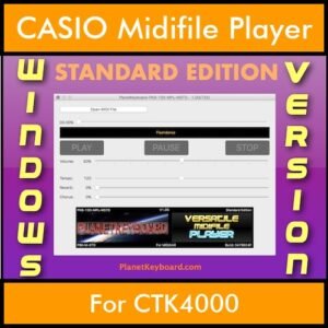 VERSATILE MIDIFILE PLAYER By PK STANDARD EDITION V 1  - FOR PC - COMPUTER for CASIO CTK4000 in MID format