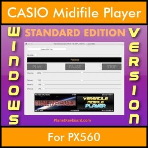 VERSATILE MIDIFILE PLAYER By PK STANDARD EDITION V 1  - FOR PC - COMPUTER for CASIO PX560 in MID format