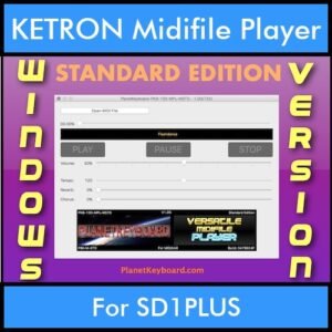 VERSATILE MIDIFILE PLAYER By PK STANDARD EDITION V 1  - FOR PC - COMPUTER for KETRON SD1PLUS in MID format