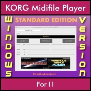 VERSATILE MIDIFILE PLAYER By PK STANDARD EDITION V 1  - FOR PC - COMPUTER for KORG I1 in MID format