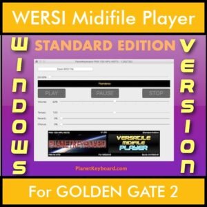 VERSATILE MIDIFILE PLAYER By PK STANDARD EDITION V 1  - FOR PC - COMPUTER for WERSI GOLDEN GATE 2 in MID format