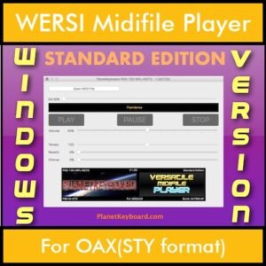 VERSATILE MIDIFILE PLAYER By PK STANDARD EDITION V 1  - FOR PC - COMPUTER for WERSI OAX(STY format) in MID format