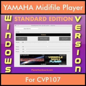 VERSATILE MIDIFILE PLAYER By PK STANDARD EDITION V 1  - FOR PC - COMPUTER for YAMAHA CVP107 in MID format