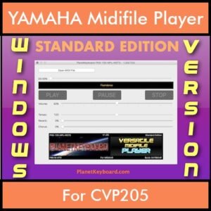 VERSATILE MIDIFILE PLAYER By PK STANDARD EDITION V 1  - FOR PC - COMPUTER for YAMAHA CVP205 in MID format