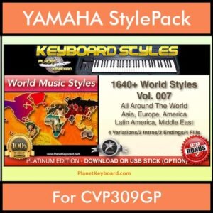 World Music By PK Vol. 1  - 1640 World Music Styles - 1640 World Music Styles for YAMAHA CVP309GP in STY format