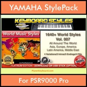 World Music By PK Vol. 1  - 1640 World Music Styles - 1640 World Music Styles for YAMAHA PSR9000 Pro in STY format