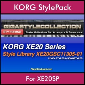 The GIGA Style Collection By PK GIGAPACK Vol. 1  - 11305 Styles - 11305 Styles for KORG XE20SP in STY format